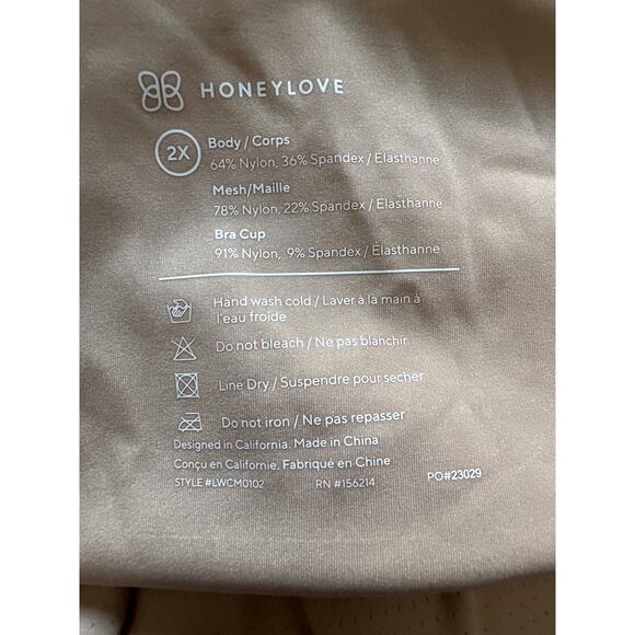 Honeylove Liftwear Cami‎ Sand Nude Beige Shapewear 2X - Picture 4 of 5